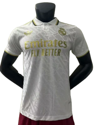 Camisa Manga C "24-25 Real Madrid White with Gold"