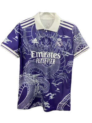 Camiseta Manga C "24-25 Real Madrid Special Version Purple Dragon White"