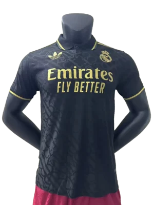 Camisa Manga C "24-25 Real Madrid Black with Gold"