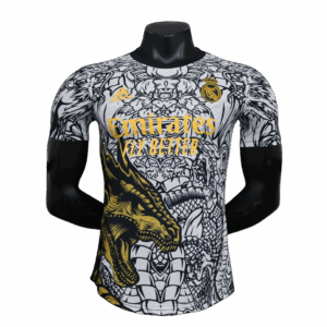 Camiseta Manga C "24-25 Real Madrid White Gold Dragon"