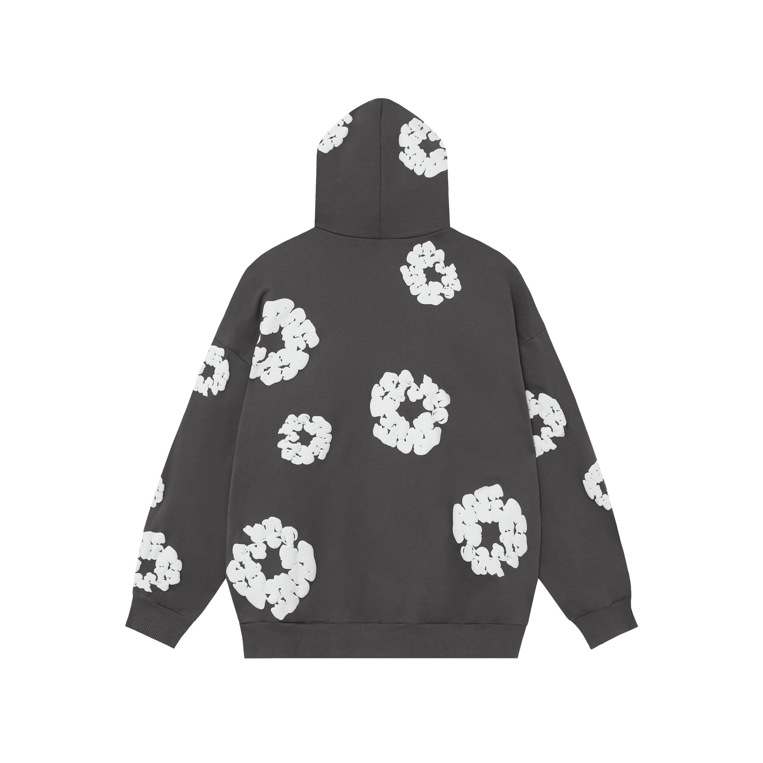 Sudadera Denim Tears "Dark Gray with Flowers" - Imagen 3