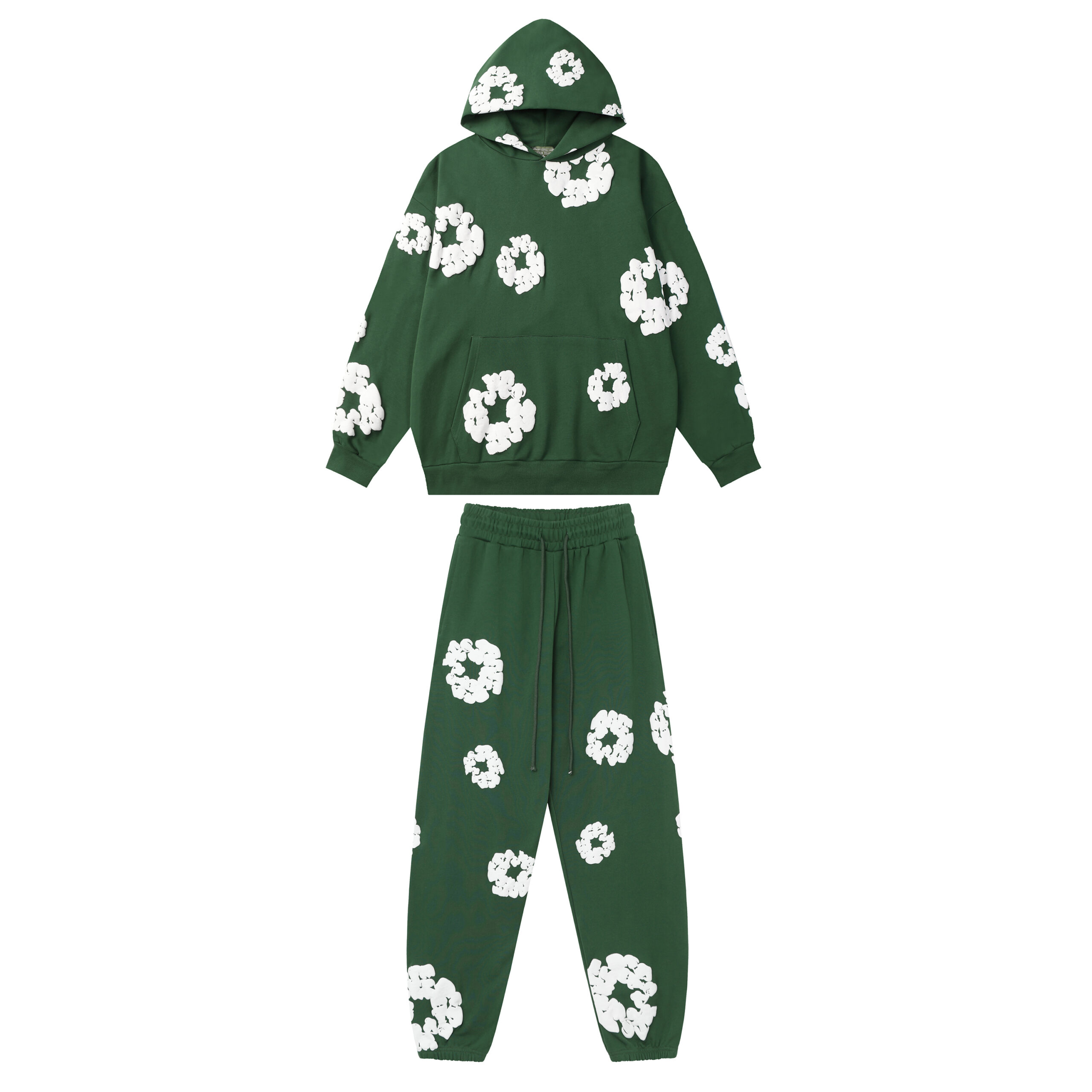Conjunto Denim Tears "Olive Green with Flowers"