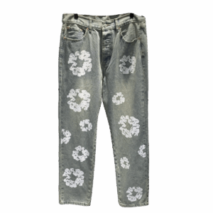 Pantalón Denim Tears "Vintage Gray with White Flowers"
