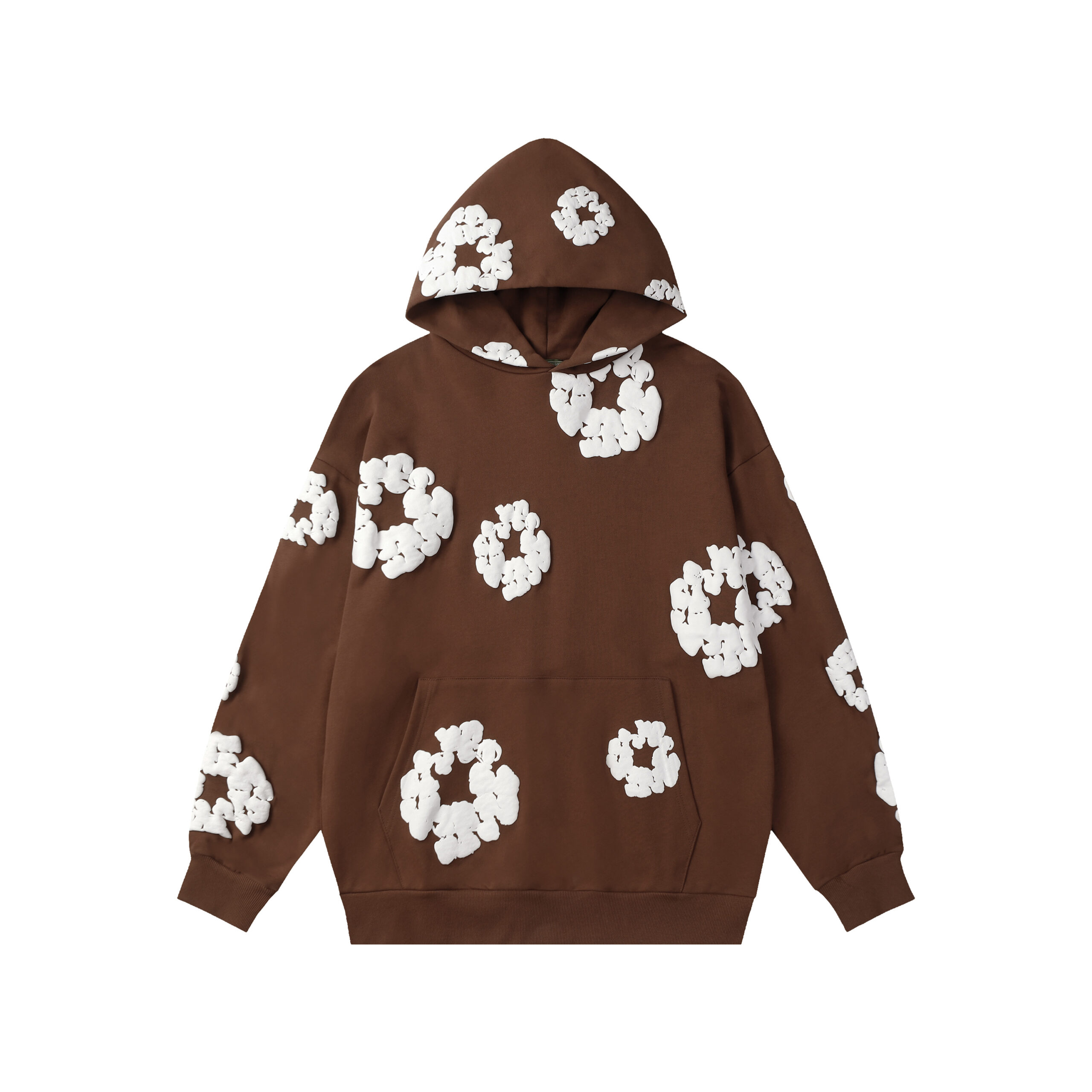Sudadera Denim Tears "Chocolate Brown with Flowers"