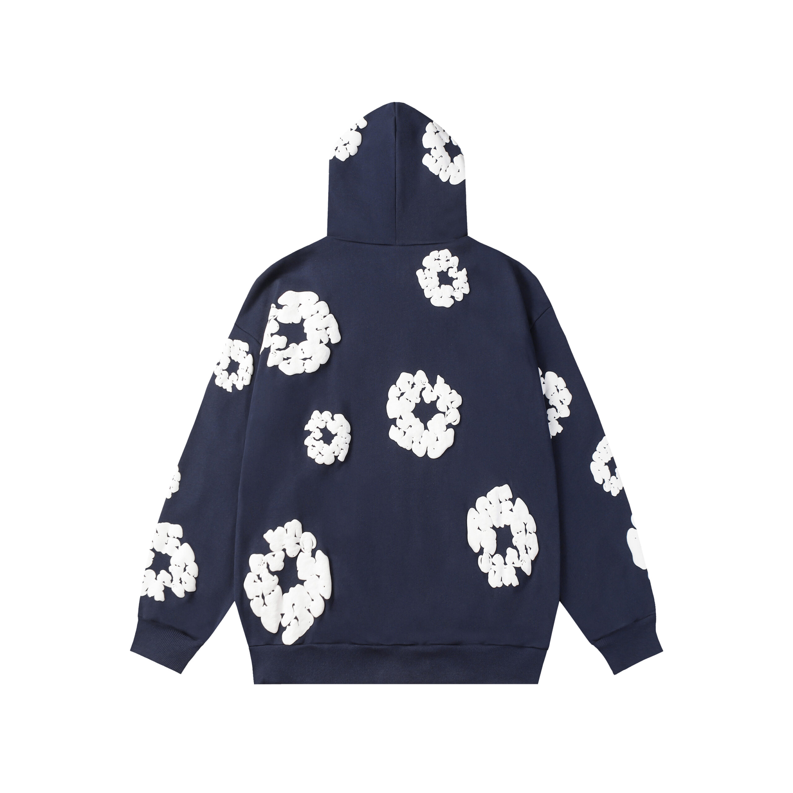 Sudadera Denim Tears "Navy Blue with Flowers" - Imagen 2