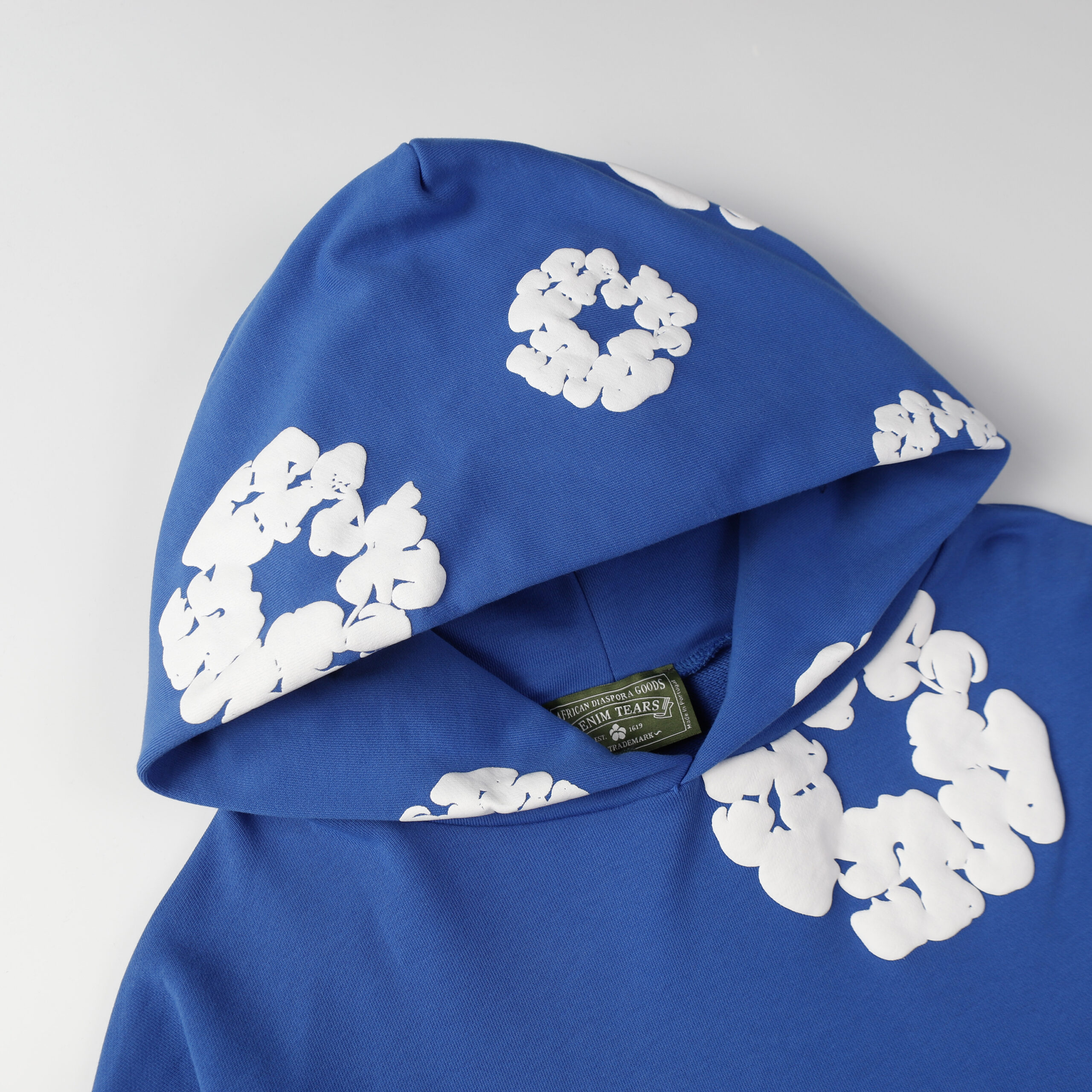 Sudadera Denim Tears "Electric Blue with Flowers" - Imagen 2