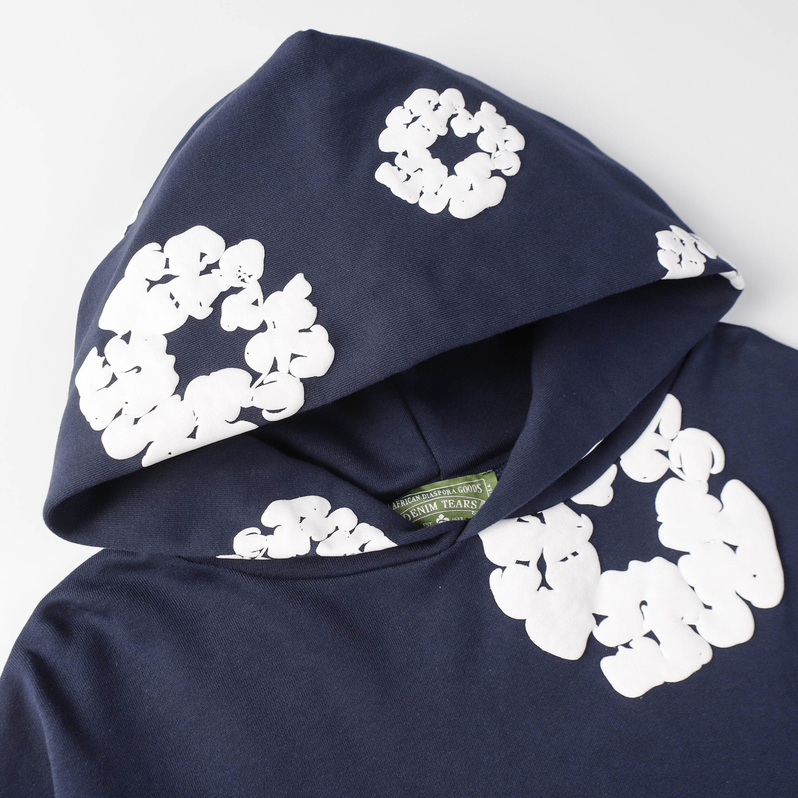 Sudadera Denim Tears "Navy Blue with Flowers" - Imagen 3