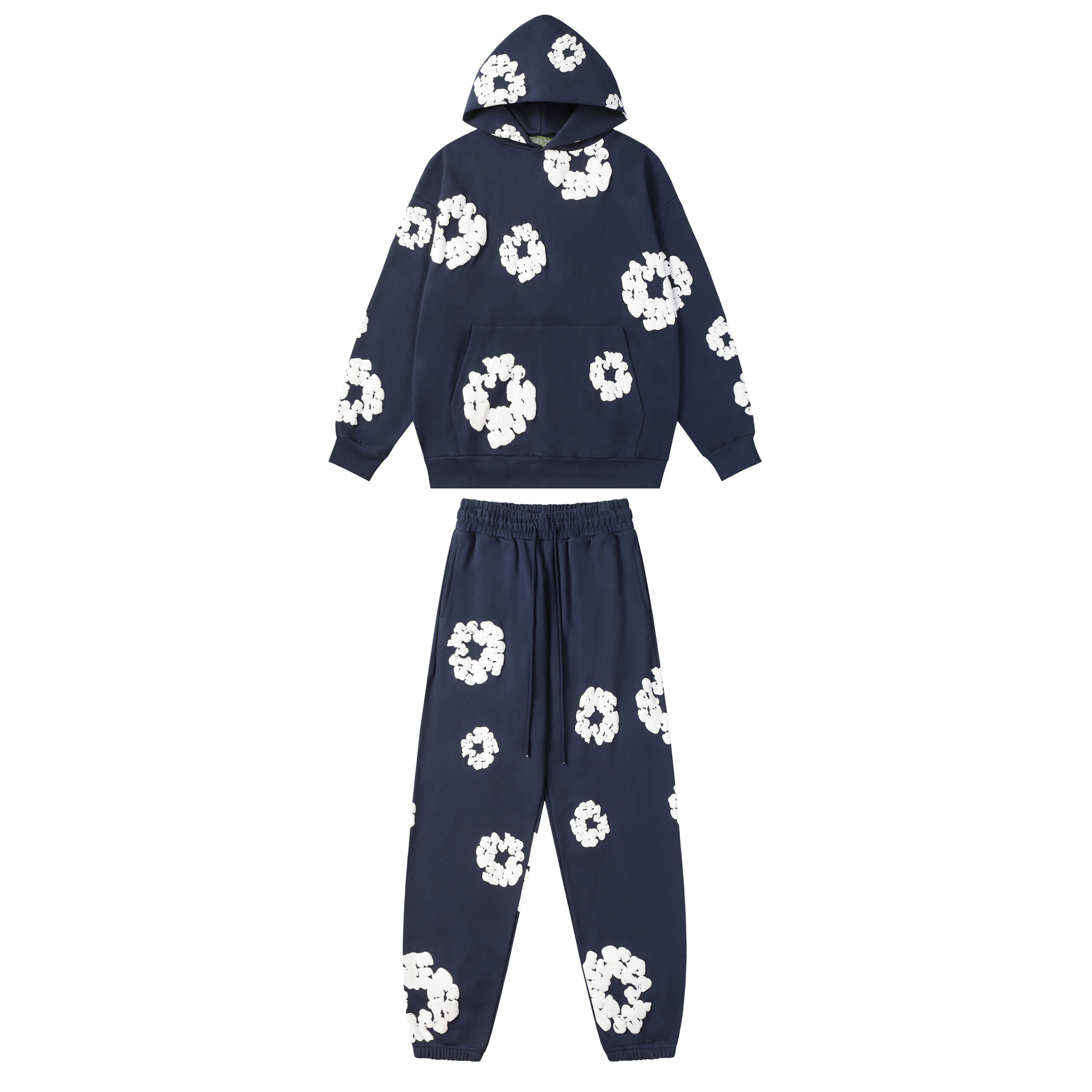 Conjunto Denim Tears "Navy Blue Flowers:"