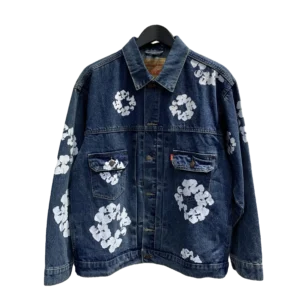 Chaqueta Denim Tears "Navy Blue with White Flowers"