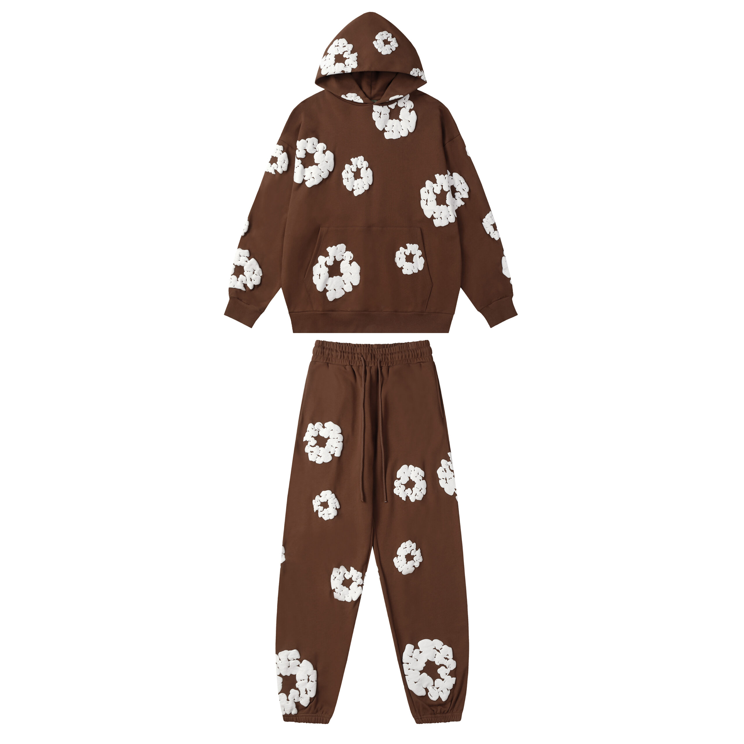 Conjunto Denim Tears "Chocolate Brown with Flowers"