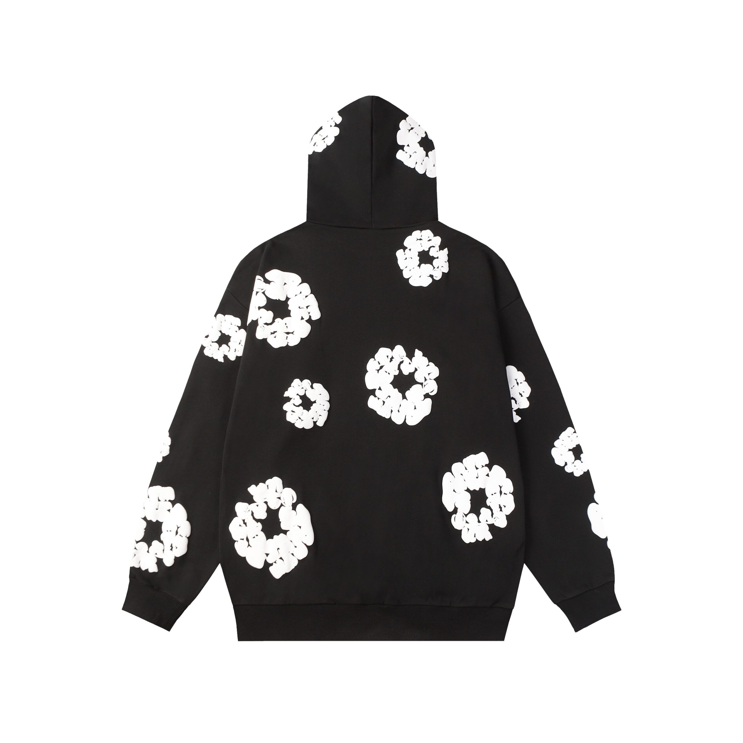 Sudadera Denim Tears "Black with White Flowers" - Imagen 3