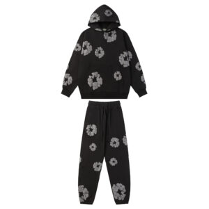 Conjunto Denim Tears "Black with Gray Flowers"