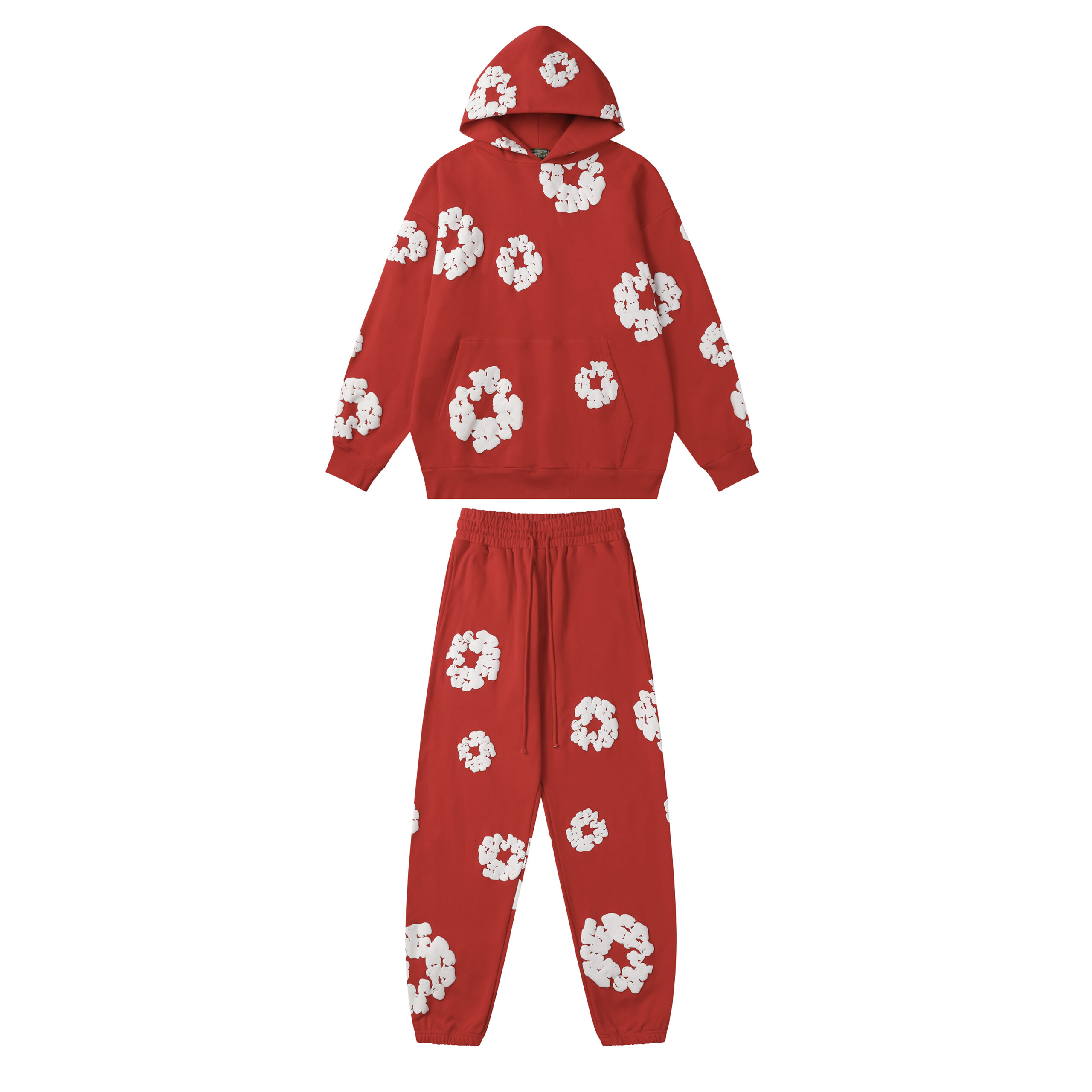 Conjunto Denim Tears "Cherry Red with Flowers"