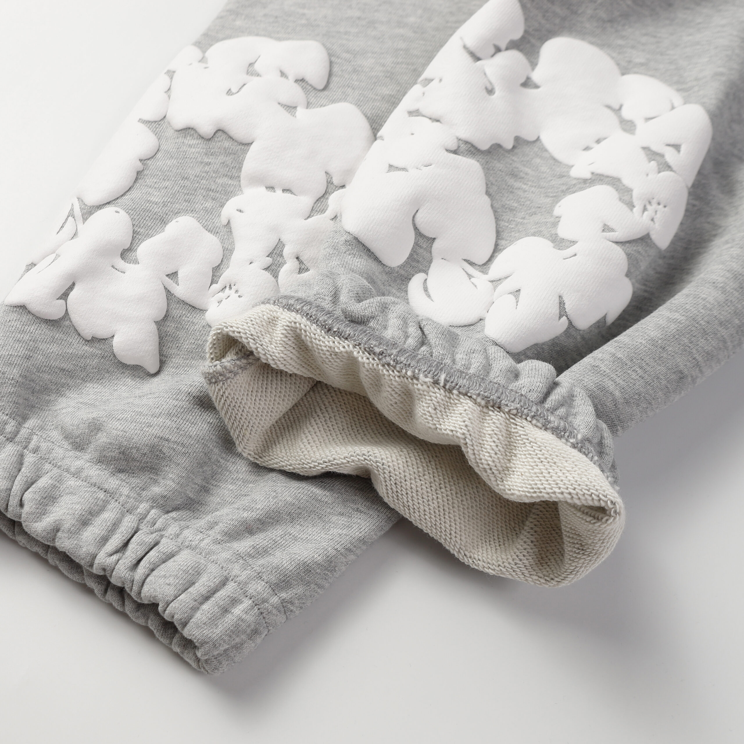 Pantalón Denim Tears "Light Gray with Flowers" - Imagen 4