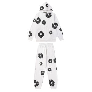 Conjunto Denim Tears "Off-white with Black Flowers"