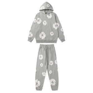 Conjunto Denim Tears "Light Gray with Flowers"