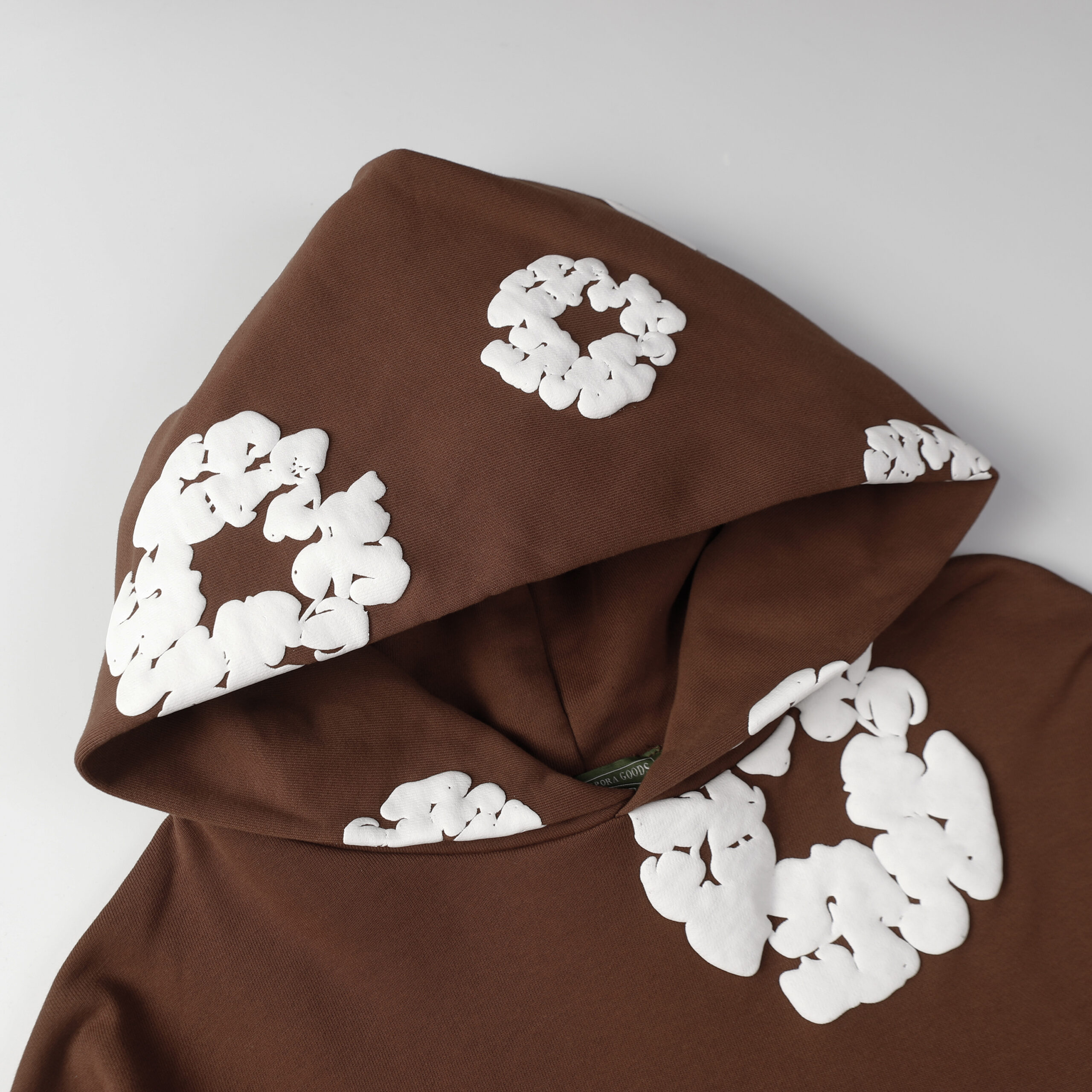 Sudadera Denim Tears "Chocolate Brown with Flowers" - Imagen 2