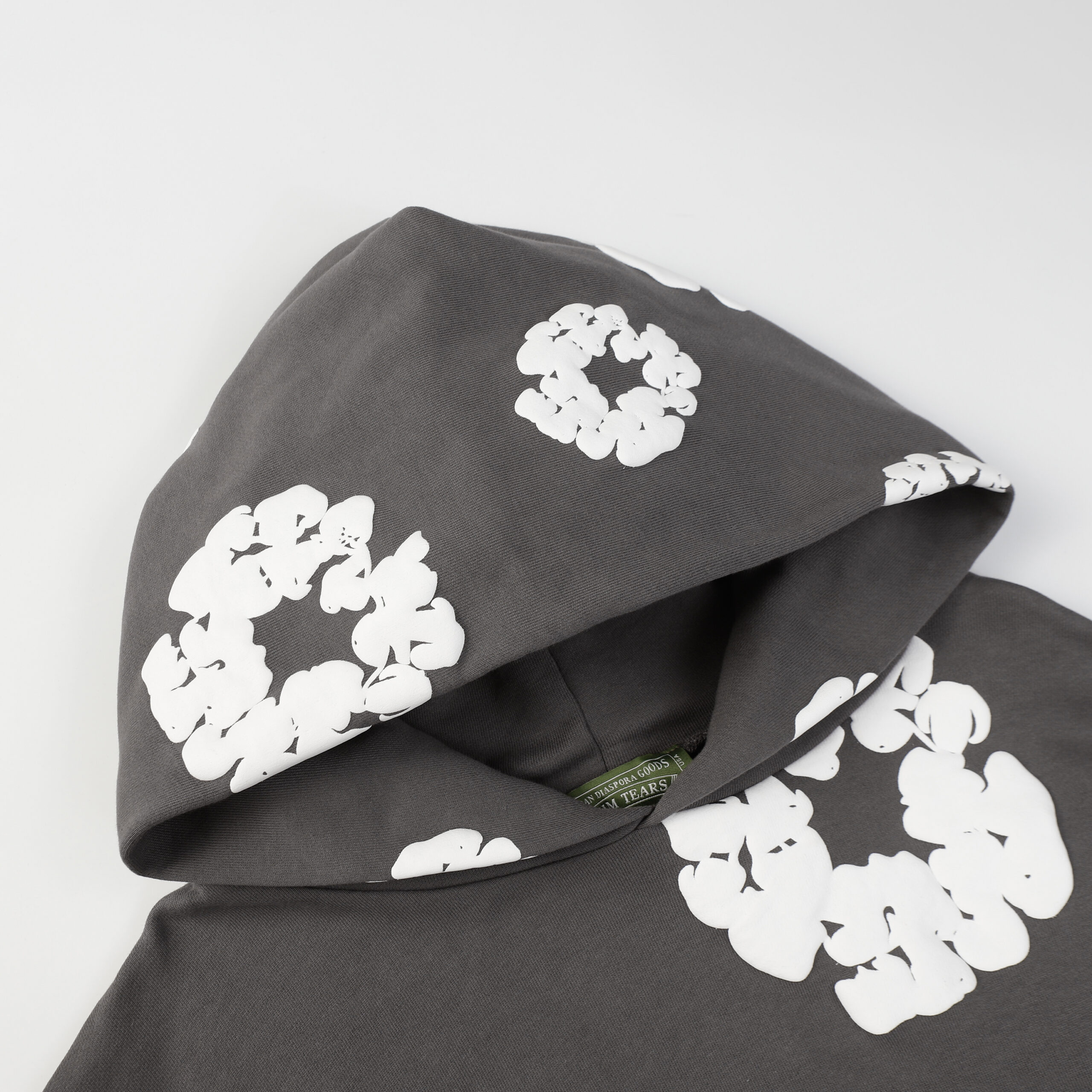 Sudadera Denim Tears "Dark Gray with Flowers" - Imagen 2