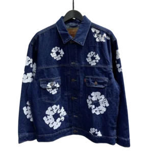 Chaquetas Denim Tears "Dark Blue with White Flowers"