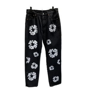 Pantalón Denim Tears "Black with White Flowers"