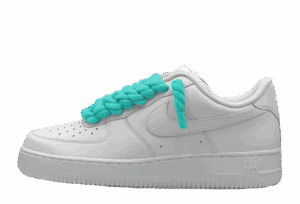Nike Air Force 1 "White & Turquoise Braid"