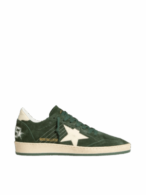 Golden Goose "Ball Star Green Suede White Leather Star & Heel"