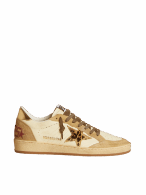 Golden Goose "Ball Star Nappa & Suede Pony Skin Star & Metallic Heel"