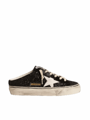 Golden Goose "Super-Star Sabots Black Glitter White Bio-Based Star"