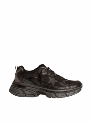 Golden Goose "Lightstar Black Leather & Mesh Upper Black Star"