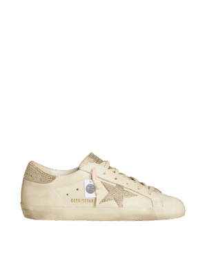 Golden Goose "Super-Star Nappa Leather Swarovski Star & Heel"