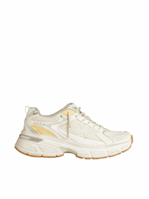 Golden Goose "Lightstar White Leather & Mesh Worn-White Star"