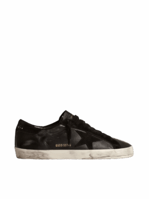 Golden Goose "Super-Star Black Nappa Black Suede Star & Heel"