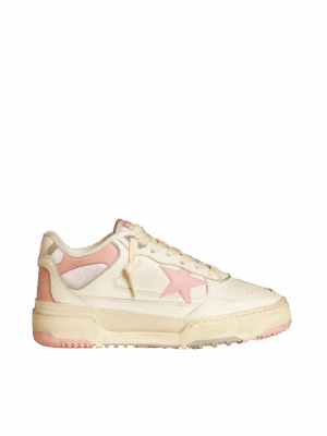 Golden Goose "Forty2 Pink Star & White Leather Heel"