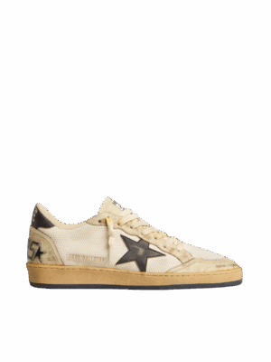Golden Goose "Ball Star White Mesh Vintage Blue Star & Heel"