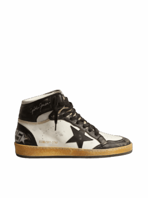 Golden Goose "Sky-Star White Nappa Black Leather Star"