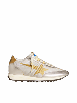 Golden Goose "Marathon Silver Ripstop Nylon Upper Gold Star"