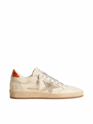 Golden Goose "Ball Star LTD Red Leather Star & Pink Glitter Heel"
