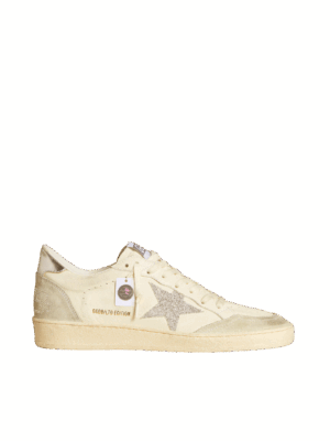 Golden Goose "Ball Star Silver Swarovski Micro-Crystal Star & Metallic Silver Heel"