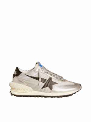 Golden Goose "Marathon Silver Ripstop Nylon Upper Black Star"