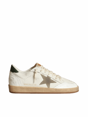 Golden Goose "Ball Star White Nappa Dove Gray Suede Star"