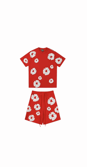 Conjunto Denim Tears Manga C "Red"